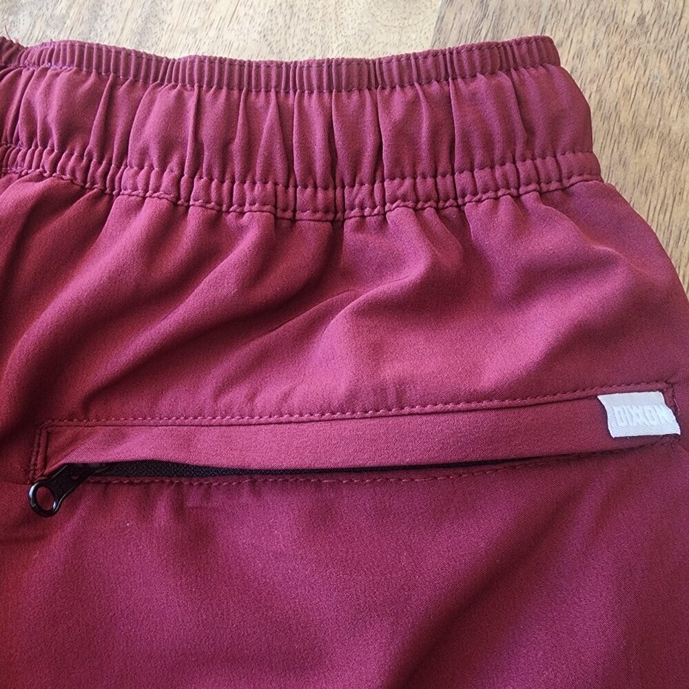 Dixxon Shorts Mens Small Maroon The Brad Lined Athletic Drawstring Zip Pocket - Picture 9 of 13
